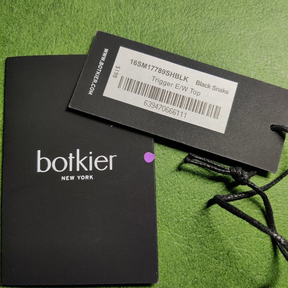 Botkier Trigger East West Black Snake Print Cross… - image 5